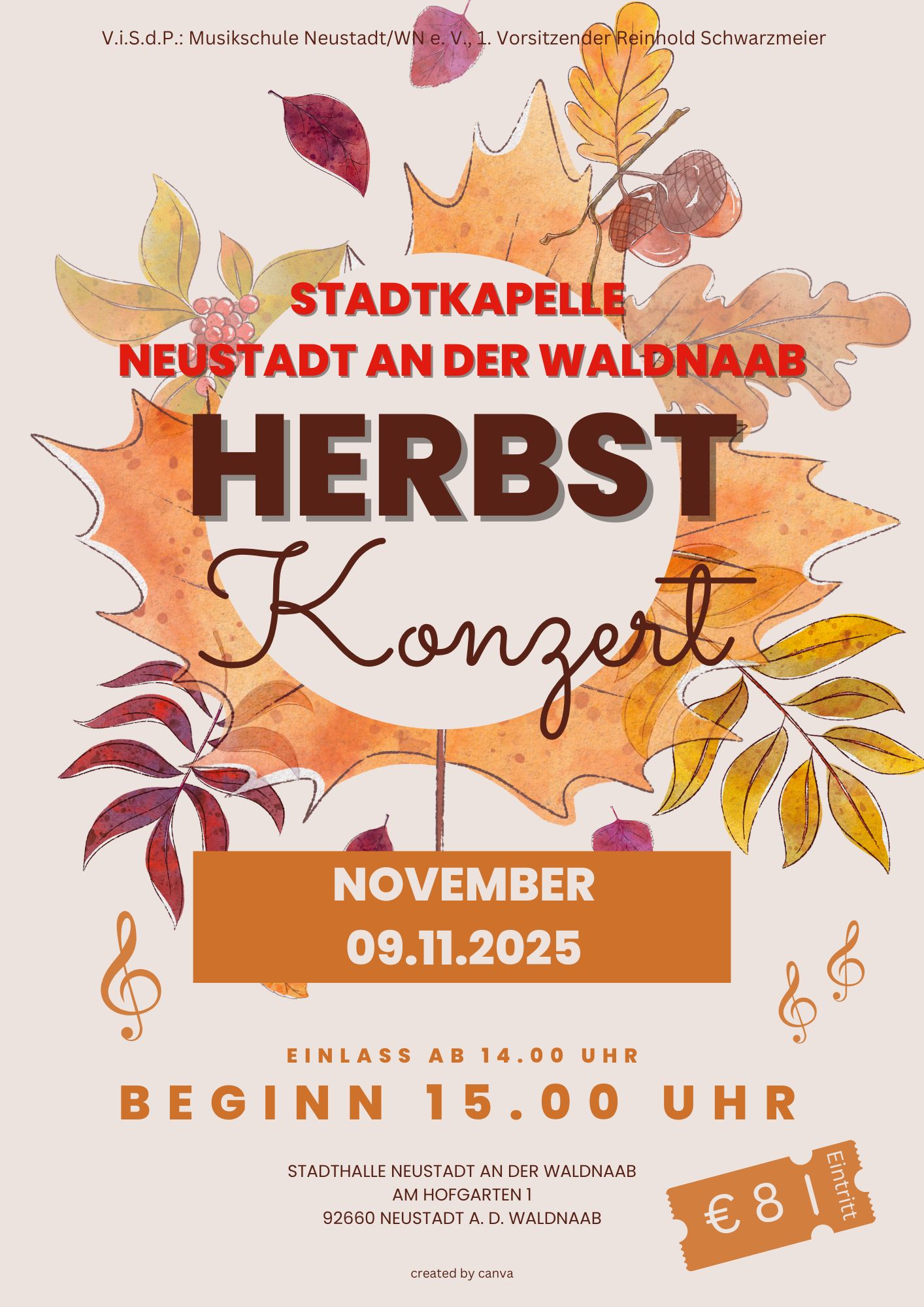 Herbstkonzert in der Stadthalle Neustadt